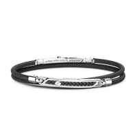 Bracciale Zancan Uomo SPRING in Argento Spinello ESB178-NE - ESB178-NE